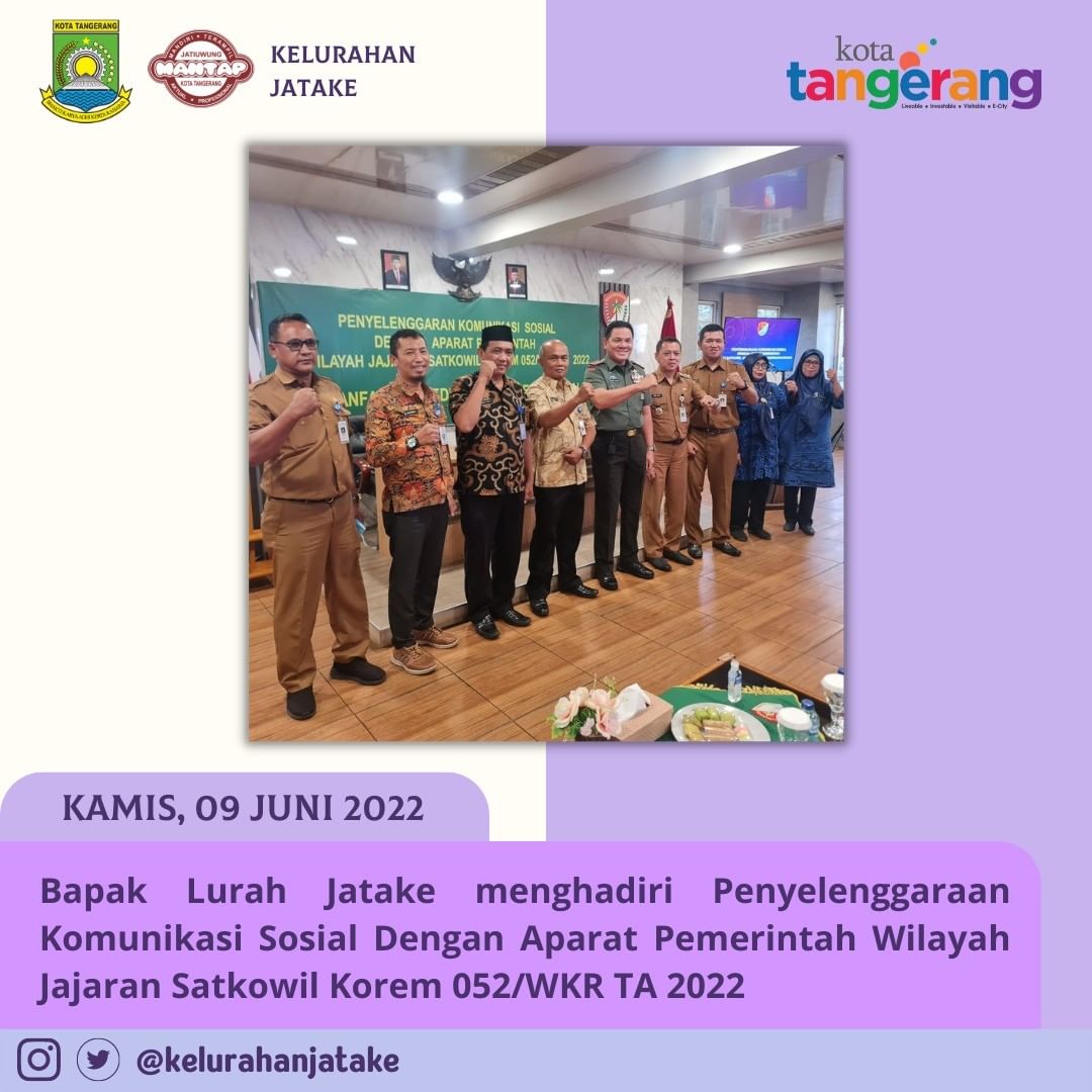 Penyelenggaraan Komunikasi Sosial Dengan Aparat Pemerintah Wilayah Jajaran Satkowil Korem 052/WKR TA 2022