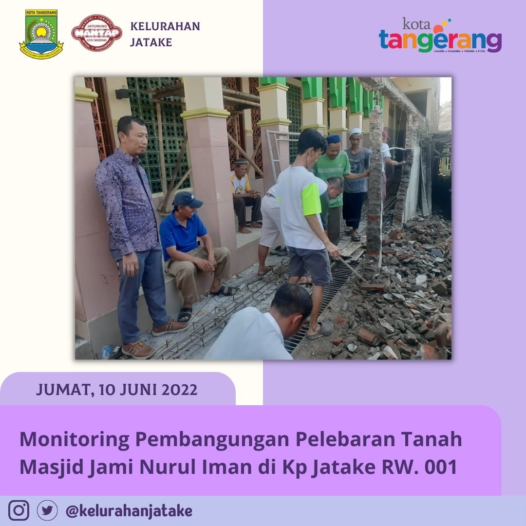 Pembangunan Pelebaran Tanah Masjid Jami Nurul Iman