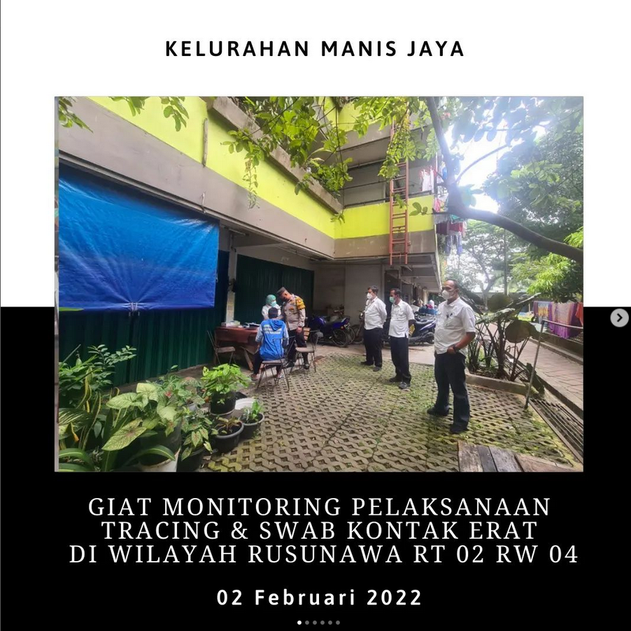 Monitoring Pelaksanaan Tracing & Swab