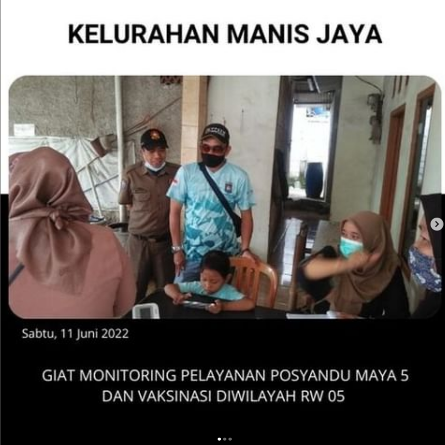 vaksinasi di wilayah Rw 05 Kelurahan Manis Jaya