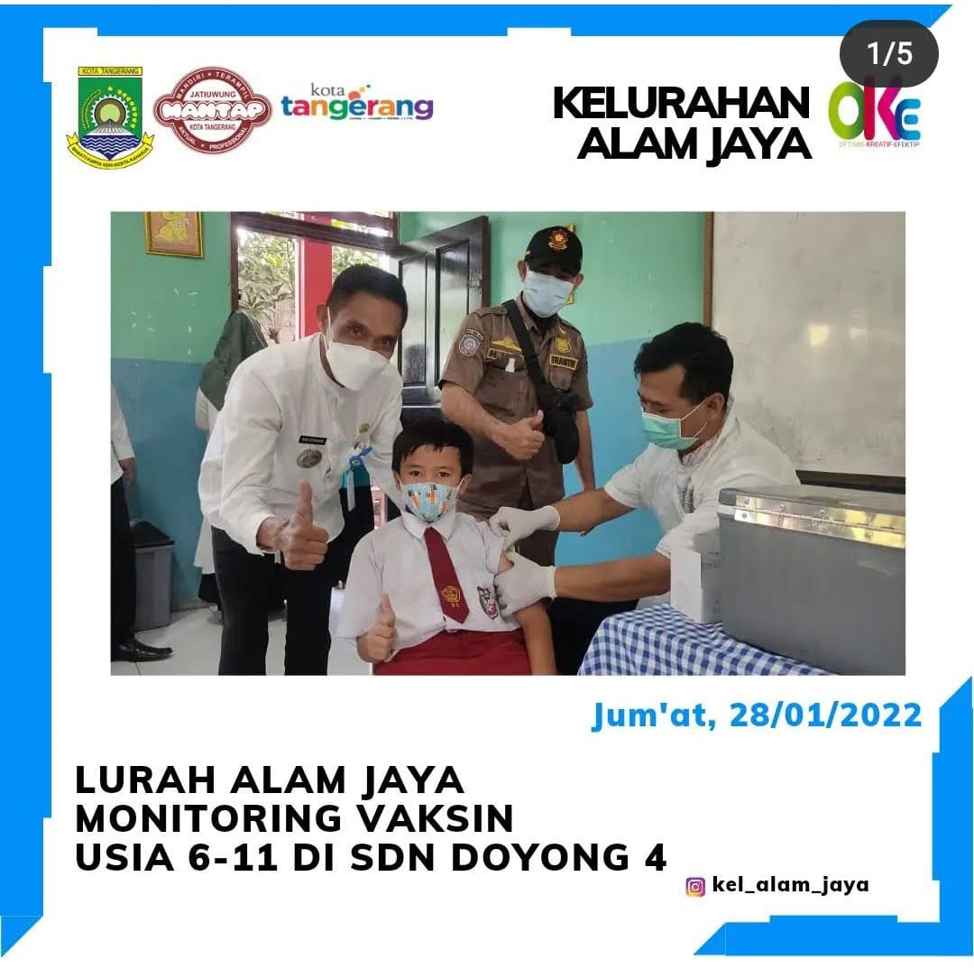 Monitoring Vaksin Usia 6 s/d 11 tahun 