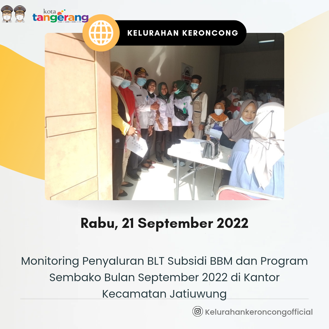 Penyaluran BLT Subsidi BBM dan Program Sembako Bulan September 2022