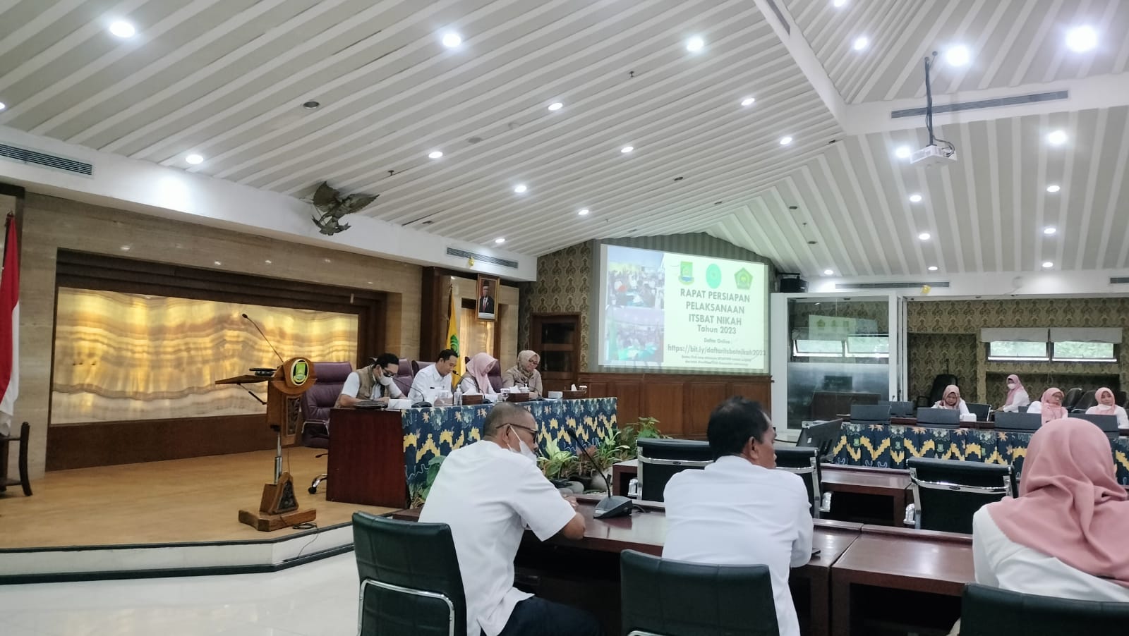 Menghadiri Rapat Persiapan Pelaksanaan Itsbat Nikah Tahun 2023 di PUSPEM