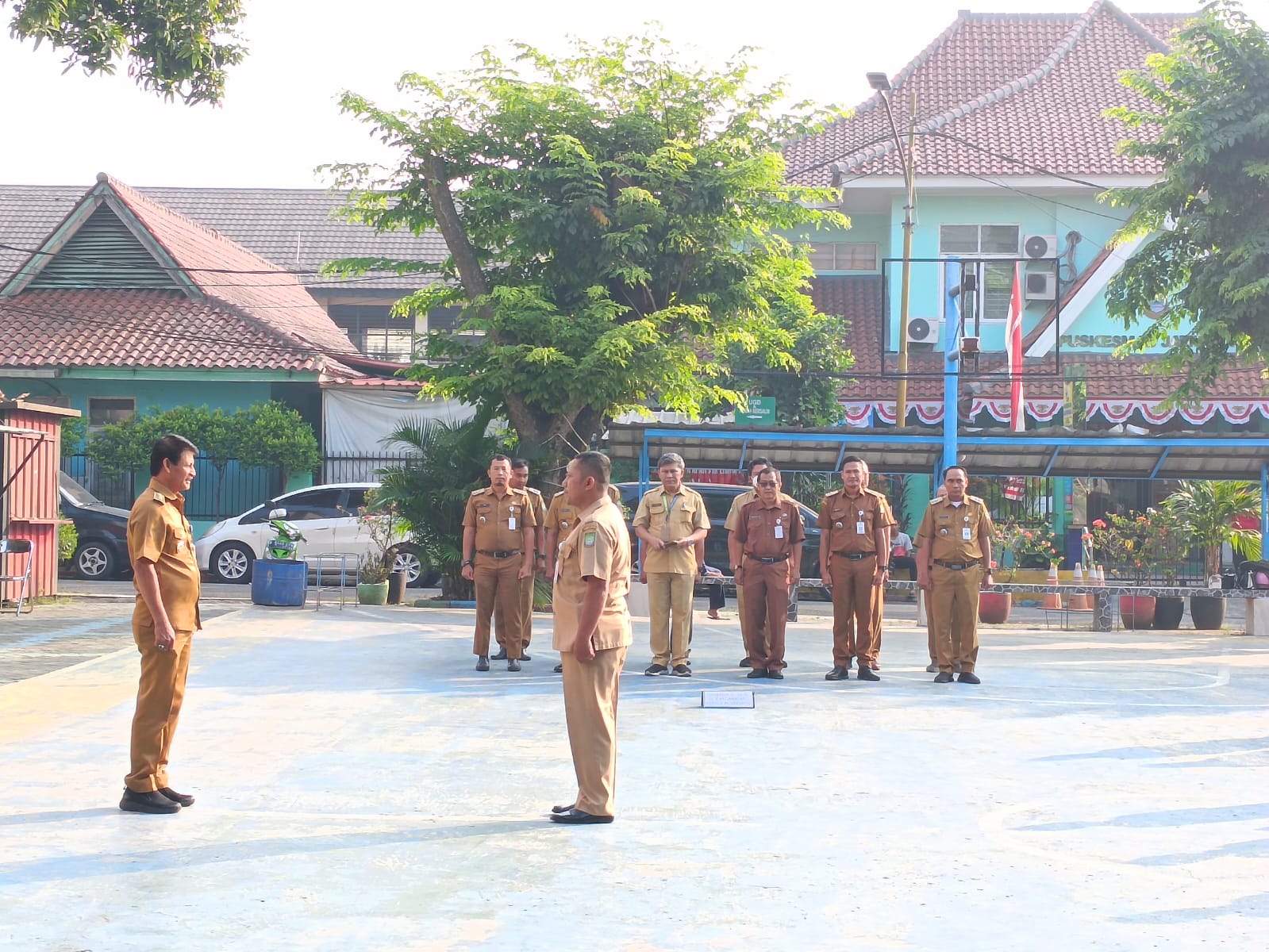 Camat Jatiuwung pimpin apel pagi pegawai lingkup OPD Kecamatan Jatiuwung