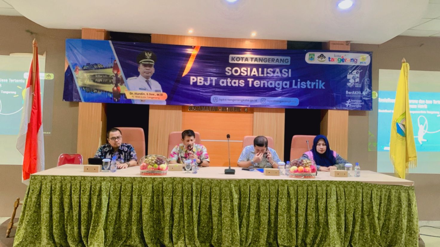 BPKD Kota Tangerang bekerjasama dengan PT.PLN Persero gelar sosialisasi terkait Pajak Barang dan Jasa Tertentu atas Tenaga Listrik atau Pajak Penerangan Jalan Umum (PPJU)